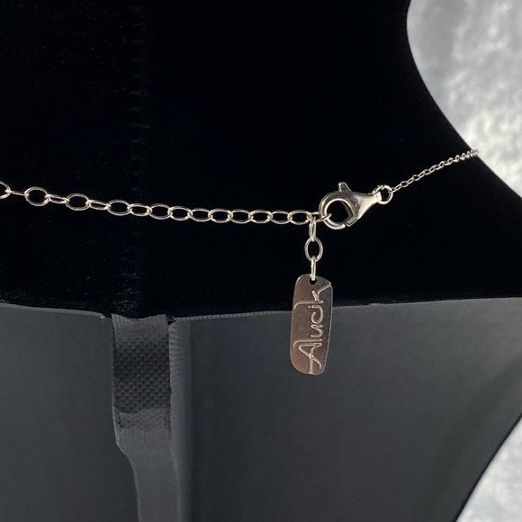 Designer Alucik Sterling Silver 925 Abstract Necklace - Picture 7 of 11